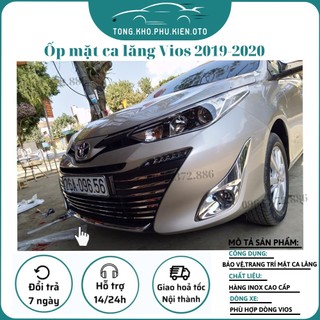 Ốp mặt calăng, calang , ca lăng xe TOYOTA VIOS 2019- 2020 Hàng inox cao cấp