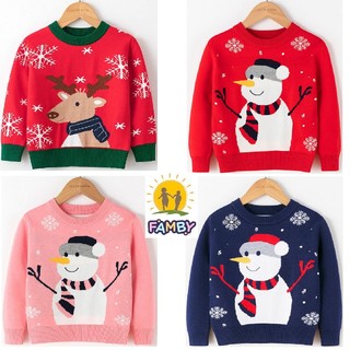 Áo len bé gái bé trai noel áo len phong cách hàn quốc trẻ em họa tiết ngộ nghĩnh