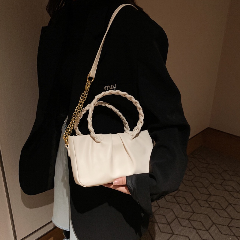 Túi Đeo Vai Màu Trơn Phong Cách Retro Đơn Giản Thời Trang Mới Cho Nữ