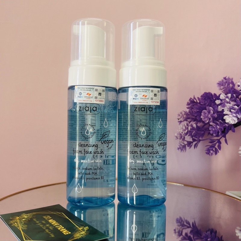 ✅ Rửa mặt dạng bọt siêu dịu nhẹ, dưỡng ẩm làm mềm Ziaja Cleansing Foam Face wash Dry 150ml