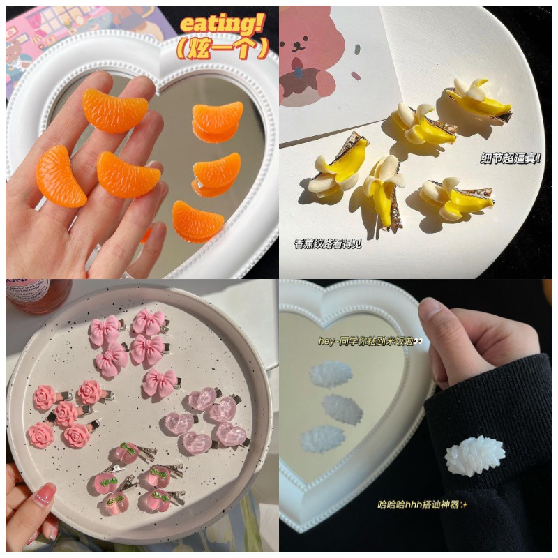 Kẹp Tóc Hình Quả Chuối Dễ Thương Sáng Tạo Vui Nhộn Cho Bé Gái