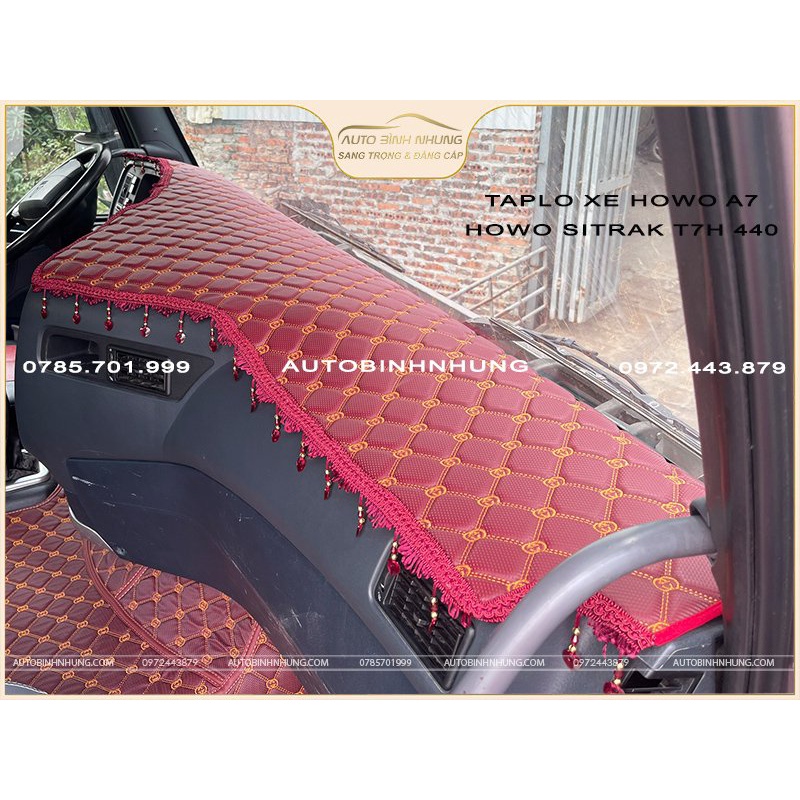 Thảm Taplo xe Howo A7 375,420, Howo sitrak T7H 440...
