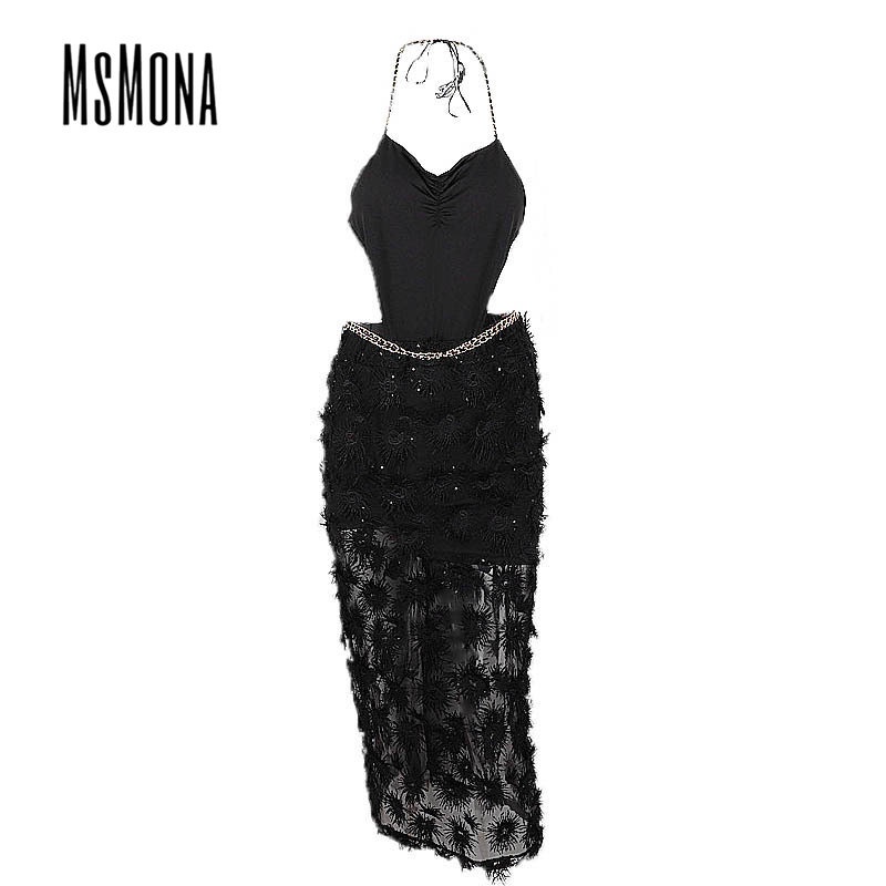 MsMona Áo Liền Quần Hai Dây Màu Đen Trơn Thời Trang 2022 Quyến Rũ Cho Nữ