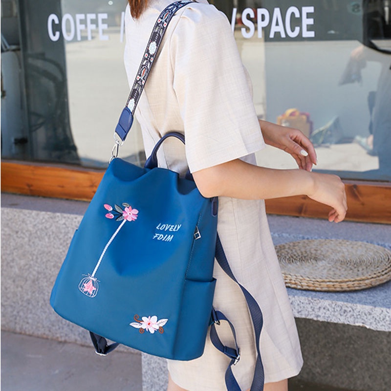 Ba Lô Thêu Họa Tiết Phong Cách Hàn Quốc Thời Trang Cho Nữ