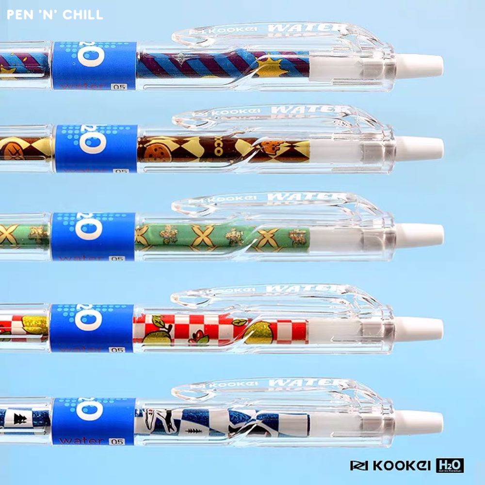 Bút gel Kookei H2O trong suốt tối giản - Cỡ ngòi 0.5mm