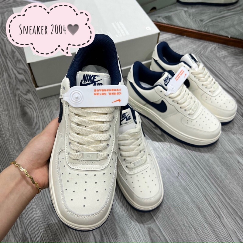 Giày Nike Air Force 1 low 07 trắng xanh ken navy bản cao cấp 1-1 full phụ kiện