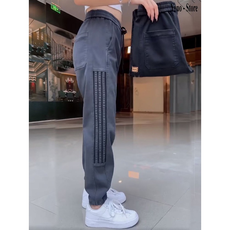 Quần jean jogger nam đen ,xám trơn có bo gấu ,chất bò cao cấp co giãn 4 chiều quần kẻ sọc {Big size}