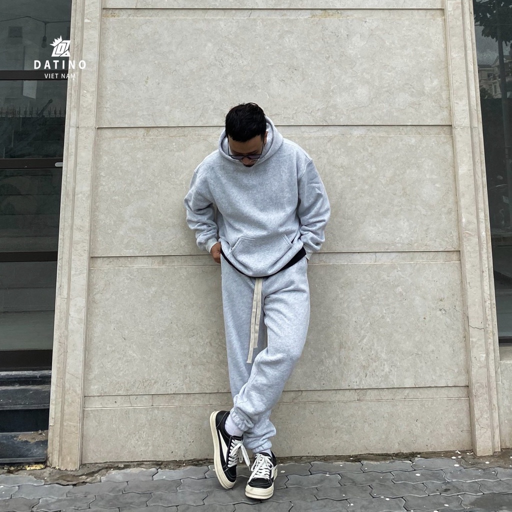 Áo hoodie DATINO thun nỉ bông Signature in PET 100% Cotton mịn cao cấp chất dày dặn, chuẩn xịn