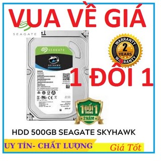 Ổ Cứng Hdd SEAGATE 500GB SKYHAWK - Chuyên Dùng CAMERA- Chính Hãng 100%- Bảo Hành 24 Tháng- 1 Đổi 1