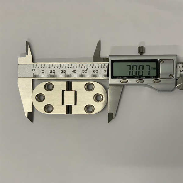 Bản lề bán nguyệt xikel xước 30x70x2.5mm