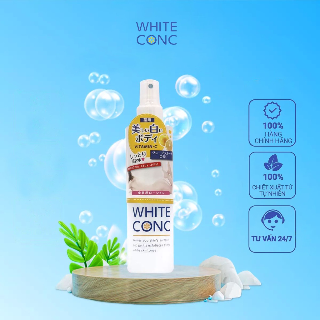 Xịt dưỡng trắng da toàn thân White Conc Body Lotion 245ml