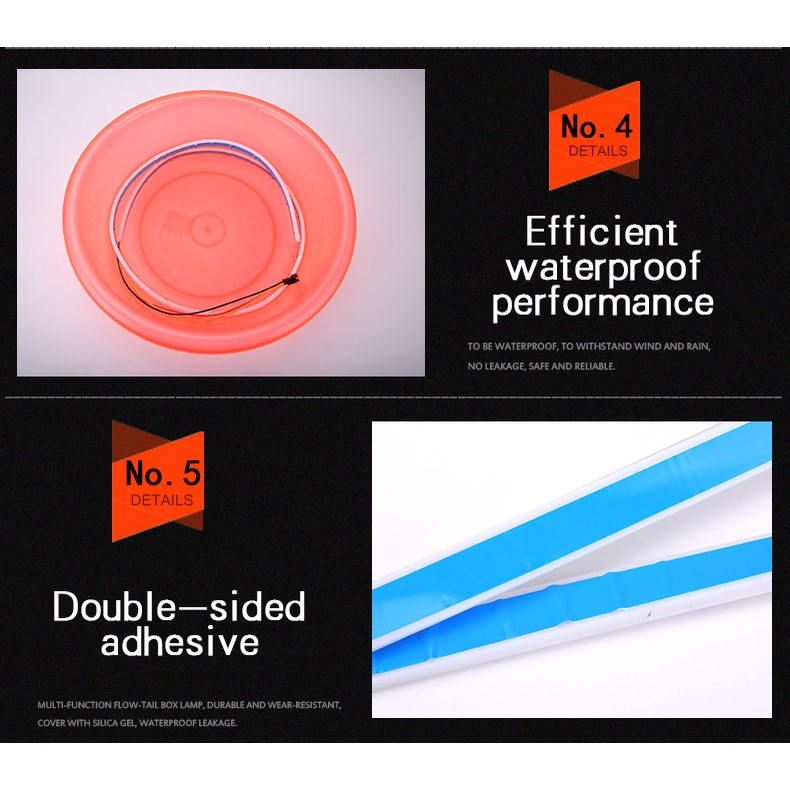 Dải Đèn LED Cảnh Báo 12V 1.2M Gắn Đuôi Xe Hơi