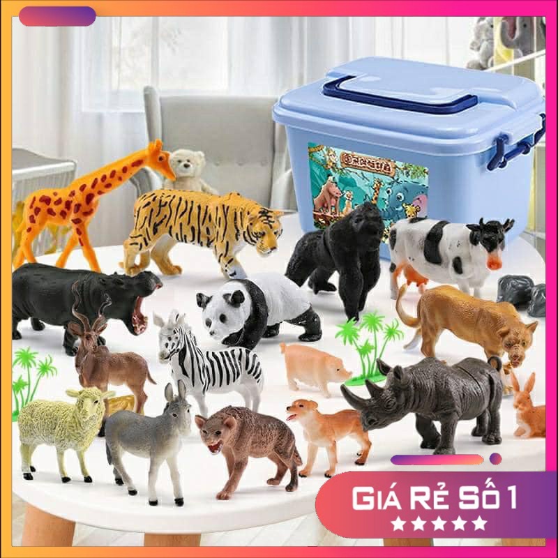 Bộ Đồ Chơi Trẻ Em Mô Hình Động Vật 58 Chi Tiết Thú Rừng Siêu Hot