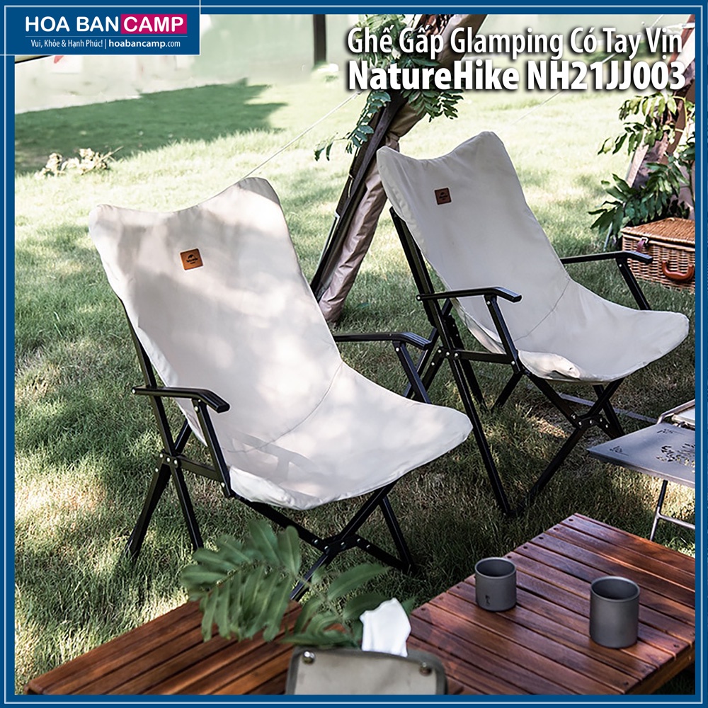 Ghế Gấp Glamping Có Tay Vịn NatureHike NH21JJ003