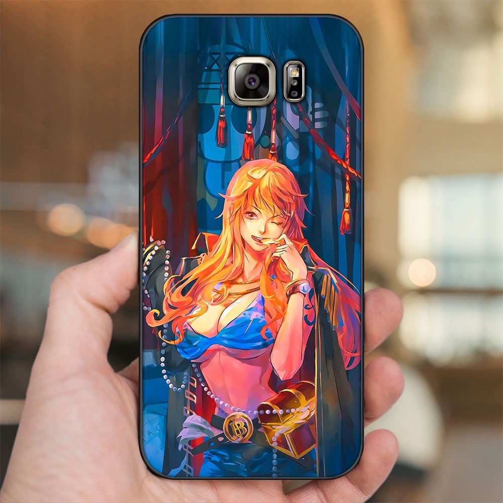 Ốp lưng Samsung Note 5 viền đen in hình Nami One Piece Đảo Hải Tặc