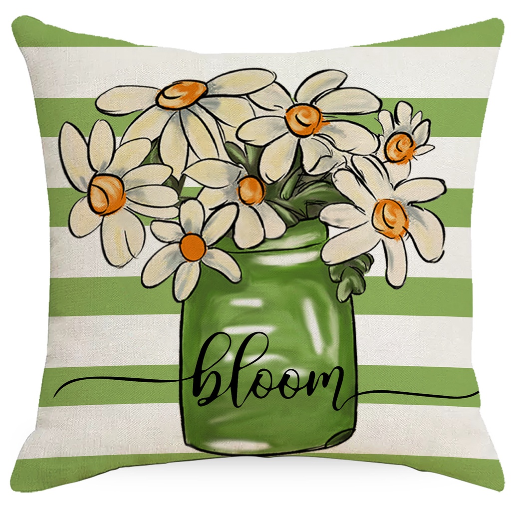 60 × 60.50 × 50.45 × 45.40 × 40.Vỏ Gối Hình Vuông Bằng Vải Lanh In Họa Tiết Hoa Lá Trang Trí Nhà Cửa