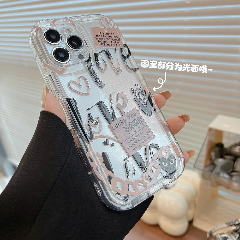 Ốp Điện Thoại Mềm Họa Tiết Graffiti Ngọt Ngào Cho iPhone 14Pro 12 11 13pro max 14-III