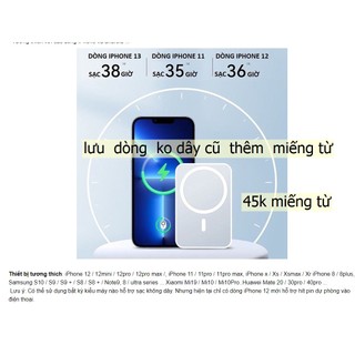 Pin sạc dự phòng không dây  50000 Mah tích hợp sạc không dây chuẩn QI 10W từ tính