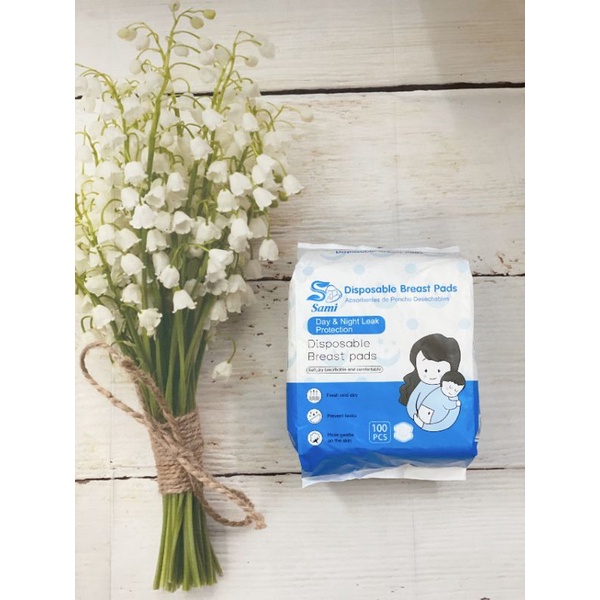 Bịch 100 Miếng Lót Thấm Sữa Sami Siêu Thấm Hút