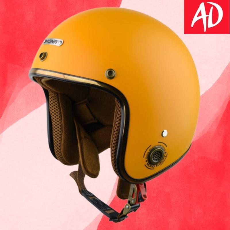 Mũ bảo hiểm 3/4 RONA Vàng nhám cao cấp freesize 55-59cm