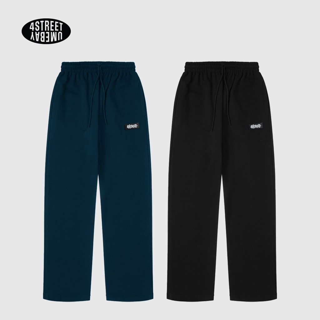 Quần ống suông track pants 4Street by Umebay cạp chun, vải da cá 100%Cotton 350gsm 4ST-TR03