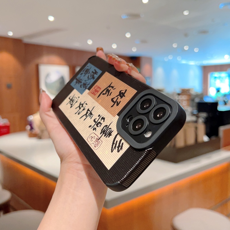 Ốp Điện Thoại Dẻo In Chữ Trung Quốc Độc Đáo Chống Sốc Cho iPhone 14 13 12 11 Pro Max XS XR X 8 7 Plus