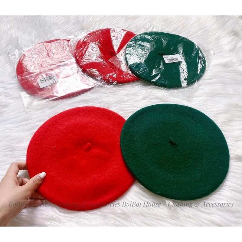 Mũ nồi dạ nhiều màu kiểu Hàn Quốc đáng yêu cho bé