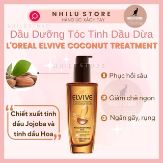 Tinh dầu dưỡng tóc Jojoba Oil Loreal Elvital cho tóc khô xơ