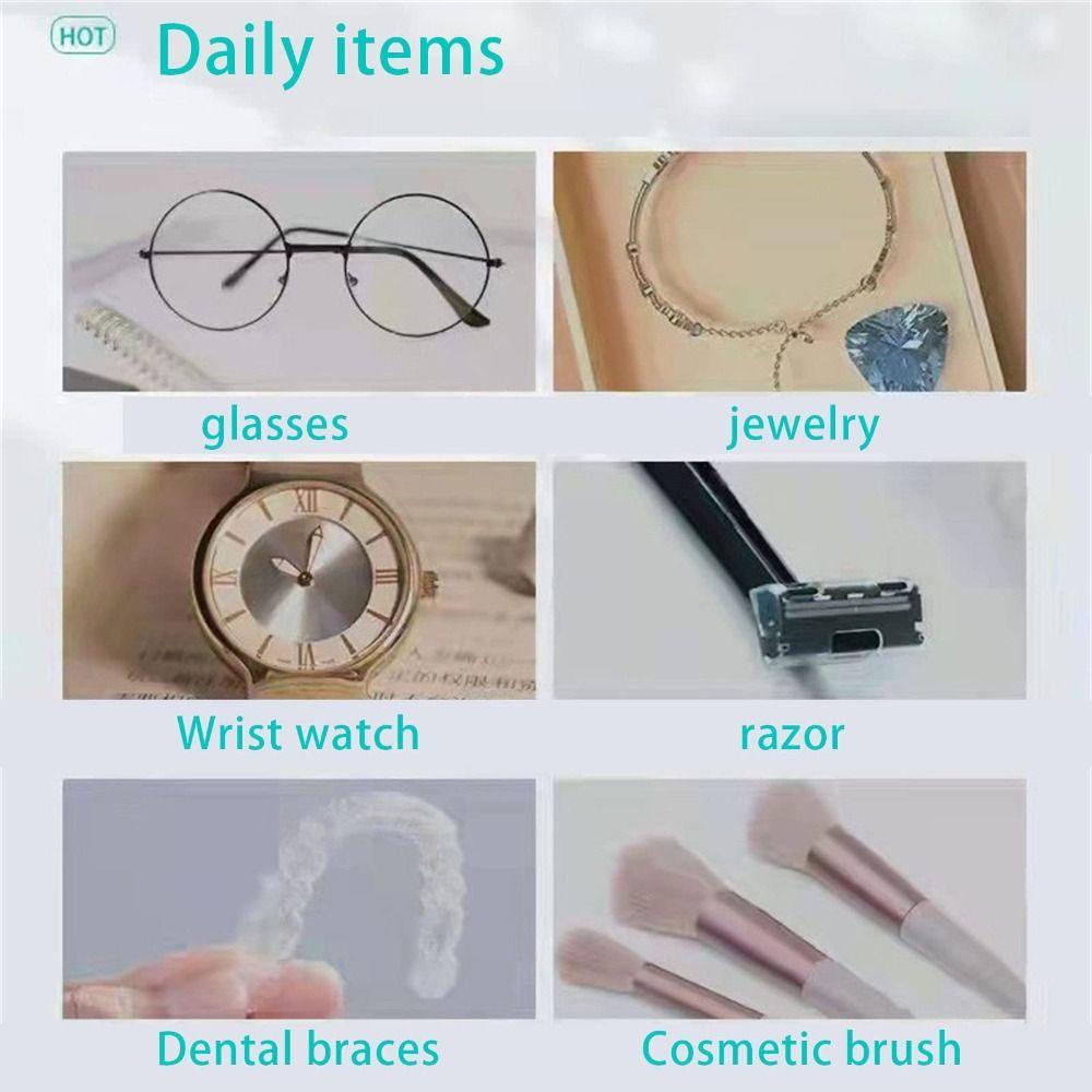 Hộp Dụng Cụ Vệ Sinh Trang Sức Vòng cổ Đồng Hồ Đeo Tay Bằng Sóng Siêu Âm