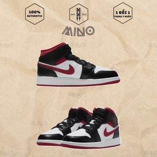 Giày nike air jordan 1 mid gs black gym red