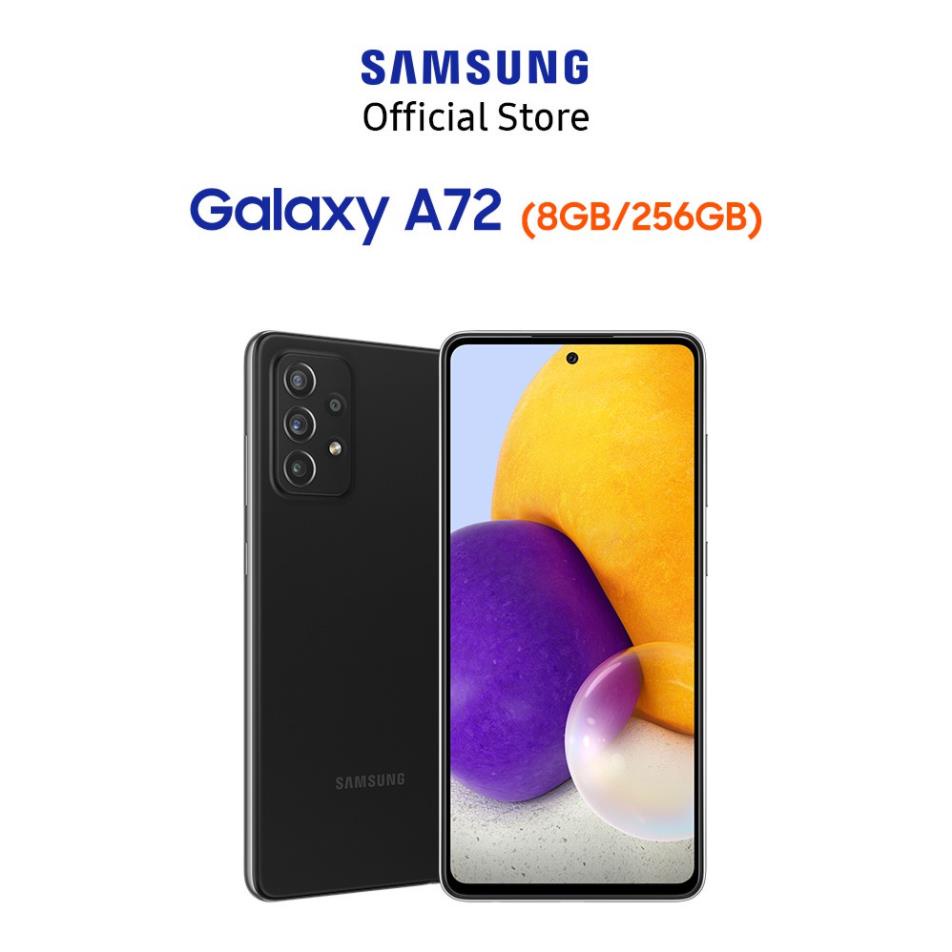 Điện thoại SAMSUNG GALAXY A72 8/256 -Hàng chuẩn CHÍNH HÃNG bảo hành 12 tháng trên Toàn quốc
