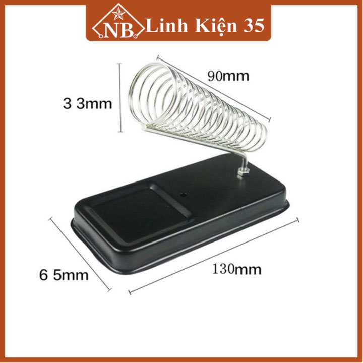 Kệ hàn gác mỏ hàn lò xo đế vuông 110mmx63mm kèm ốc cố định giá đỡ trên bàn tiện lợi thiết thực