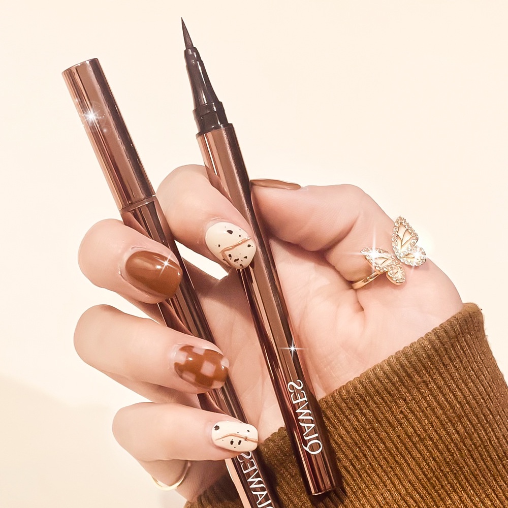 Bút Kẻ Mắt Nhanh Khô Chống Thấm Nước Chống Nhòe Dễ Lên Màu Siêu Mịn