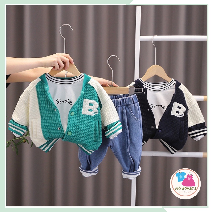 Áo khoác bóng chày, áo khoác thể thao phong cách hàn quốc cho bé từ 20kg đến 35kg AK02