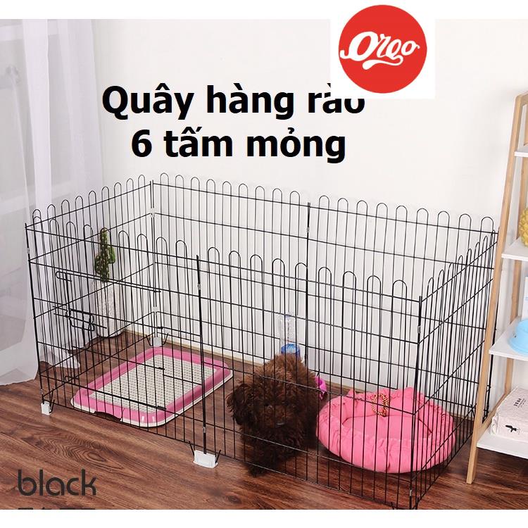 Orgo- Hàng rào Quây chó sơn tĩnh điện 6 tấm mỏng gấp gọn Q501 Mỗi tấm 60x60cm