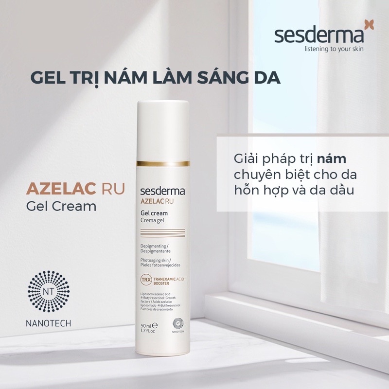 Gel dưỡng sáng da, mờ nám Azelac RU Cream Gel 50ml