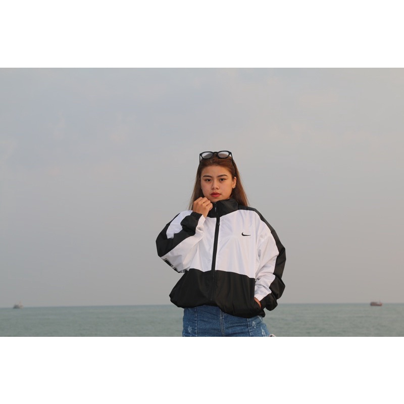 Áo Khoác Jacket Nike Swoosh Vintage To Nam Nữ Vải Dù 2 Lớp Cao Cấp LBsar