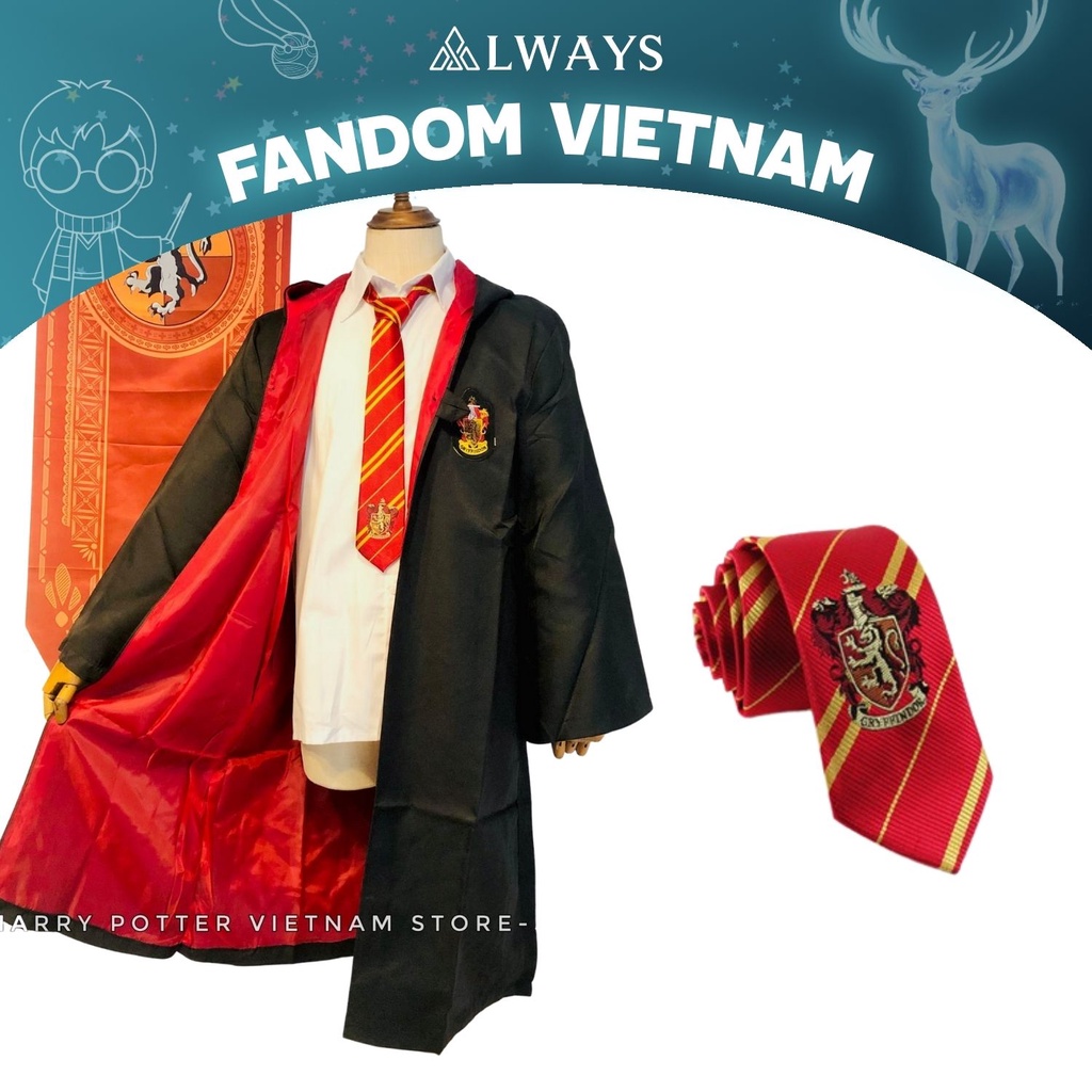 Áo choàng kèm cà vạt dành cho fan Harry Potter