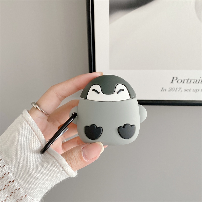 Vỏ Bảo Vệ Hộp Sạc Tai Nghe AirPods Pro 1 2 3 Bằng Silicon Hình Chim Cánh