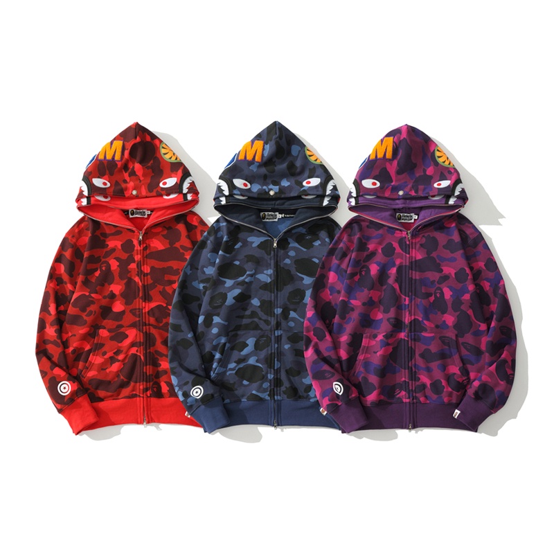 Áo Khoác Nỉ Bape Cá Mập ❤ Áo Hoodie Khóa Kéo Nỉ 2 Lớp Dày Dặn Nam Nữ 2022 [ KaKy Store ]