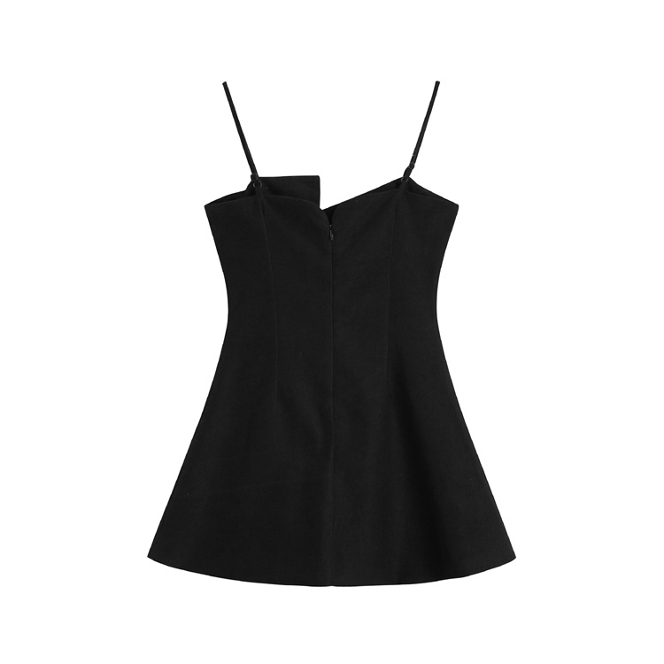 Đầm Hai Dây Màu Trơn Thiết Kế Lệch Tà Thời Trang Cá Tính Cho Nữ