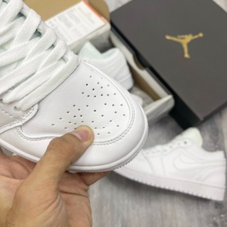 GIÀY JD1 TRẮNG FULL LOW DA THẬT LAI AU [ FREESHIP + BOX ]