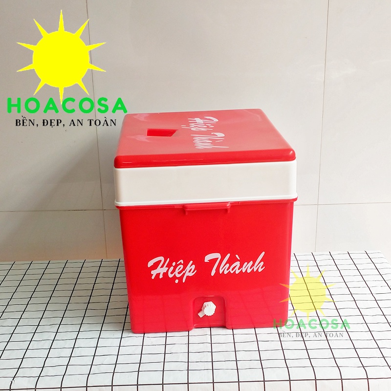 Thùng Đá 45L  Hitaco Nắp Rời Nhựa Hiệp Thành Có Vòi Xả Dày Dặn, Giữ Đá Lâu- Đồ Gia Dụng Hoacosa.
