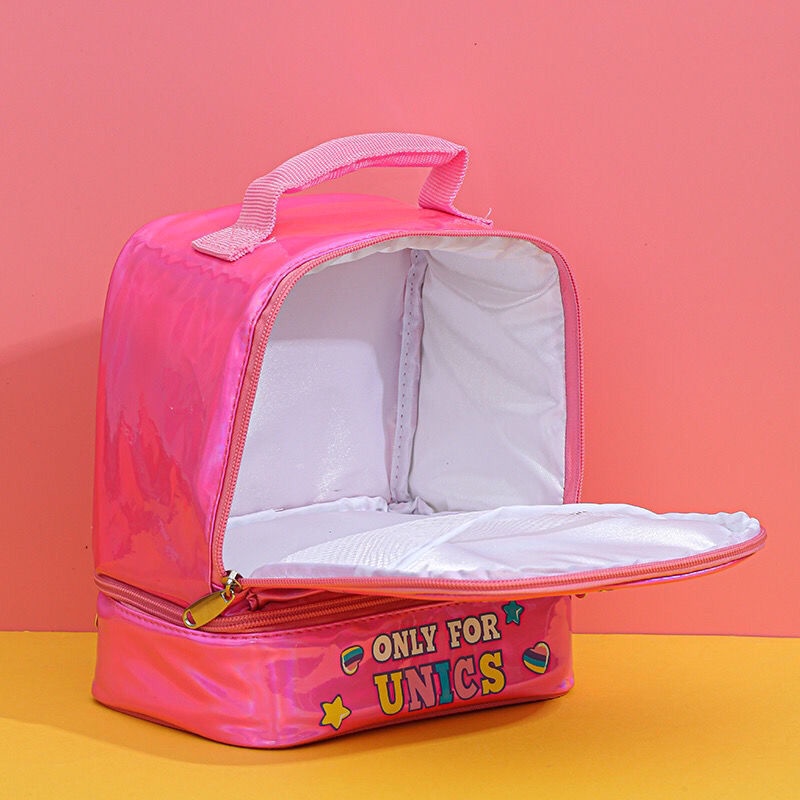 Túi Đựng Mỹ Phẩm Sức Chứa Lớn Chống Nước In Hình Kỳ Lân Hoạt Hình Dễ Thương Thời Trang Hàn Quốc