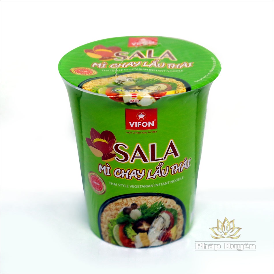 Thực phẩm chay - Mì Ly Lẩu Thái Sala Vifon, Mì Chay Đóng Hộp - Thai Style Vegetarian Instant Noodle