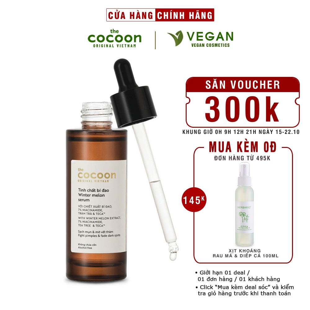 Serum tinh chất bí đao cocoon 70ml sạch mụn