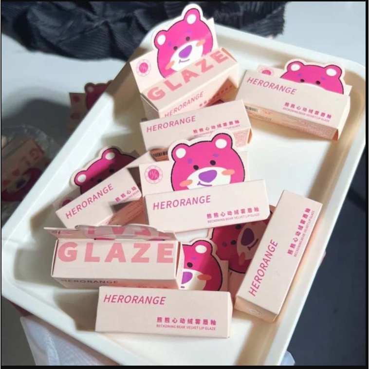 Son kem Herorange gấu cute bản dupe A12 Cao Cấp