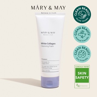 Sữa Rửa Mặt Dưỡng Sáng Da Mary&May White Collagen Cleansing Foam 150ml