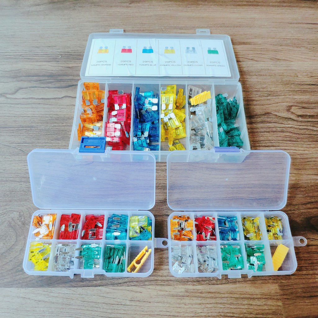 Hộp Cầu Chì 120 Chiếc Dự Phòng Cho Ô Tô, Bền, Ổn Định, Trọng Lượng Nhẹ