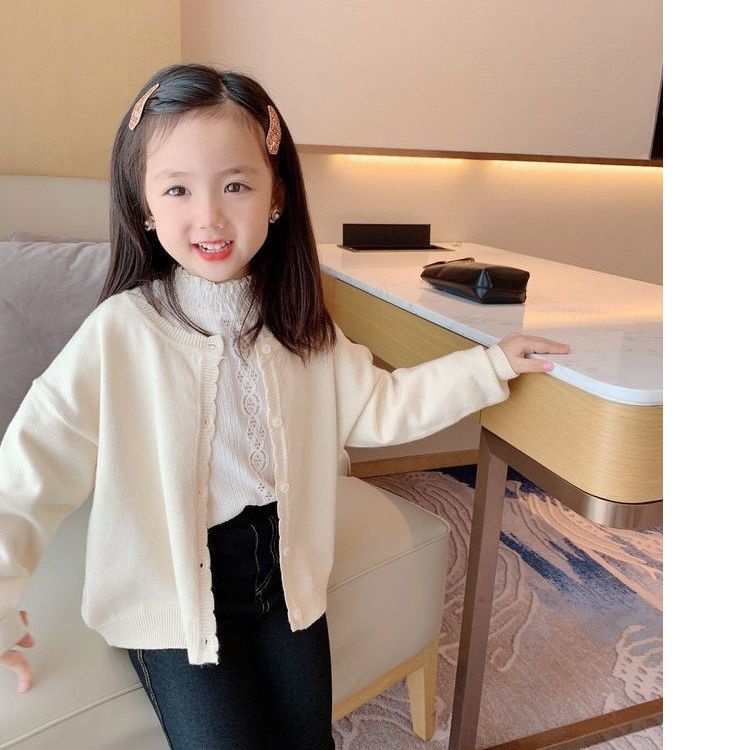 Áo Thun Tay Dài Phối Ren Rỗng Phong Cách Mới 2022 Dành Cho Bé Gái